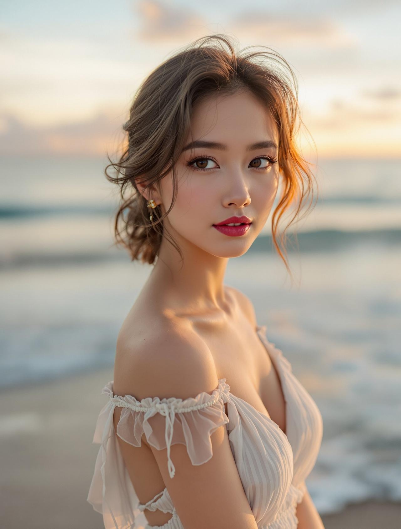 海边日落的一抹温柔 - 尤果网 尤果网-治愈系写真作品-海边日落的一抹温柔