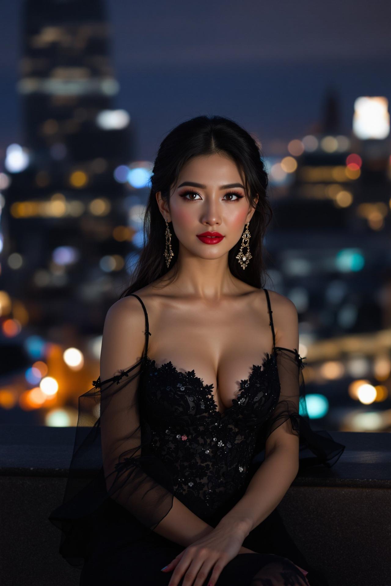 尤果网-OL制服写真-夜幕下的都市丽人